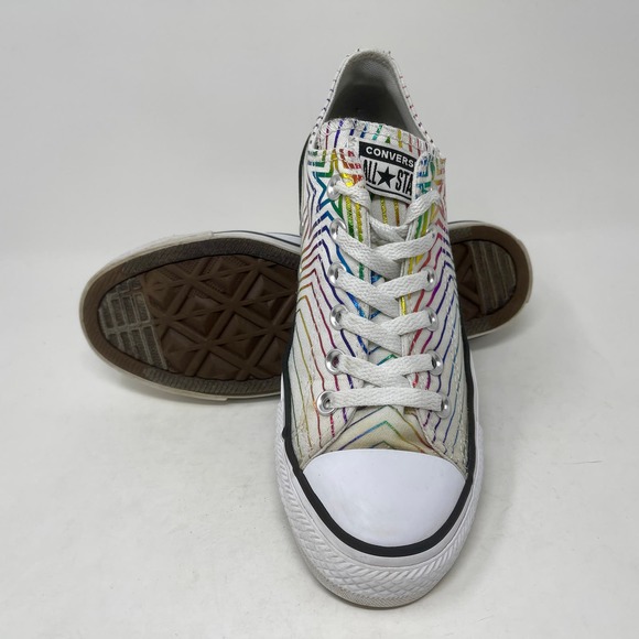 Converse All Star Sneakers Rainbow Star Women's 8 White 8.2.4:I.8.3 - Picture 9 of 13